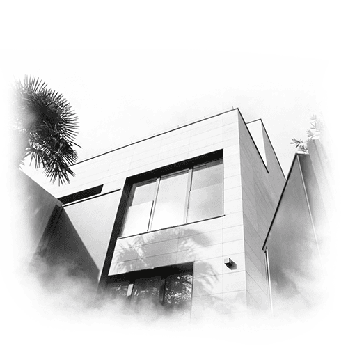 Modern building in black and white